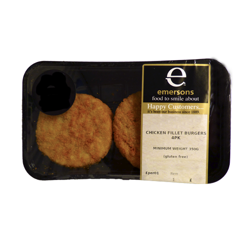 Emersons Chicken Burgers 4pk