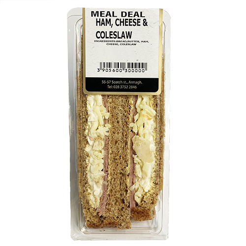 Ham Cheese & Coleslaw Sandwich