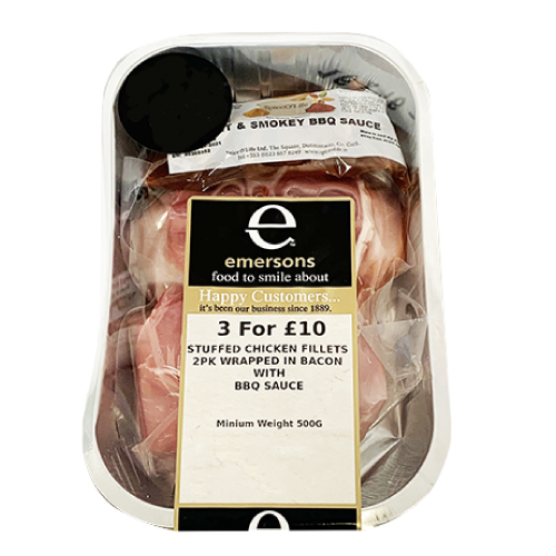 Stuffed Chicken/ Bacon + Bbq Sauce 400g