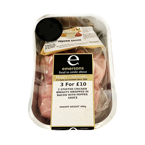 Stuffed Chicken Fillet In Creamy Pepper Sauce 400g