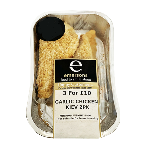 Emersons Garlic Chicken Kievs 2pk