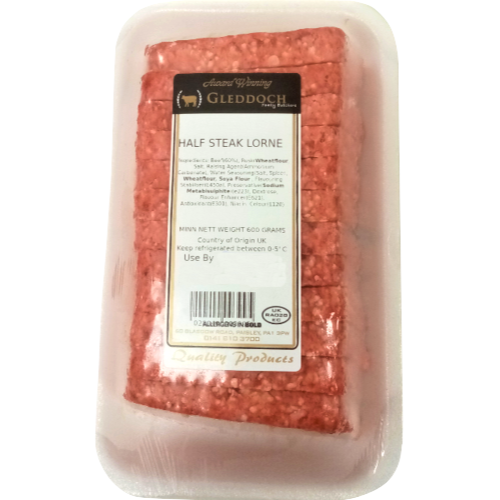 *sub Gleddoch Half Steak Lorne Pm 7.50