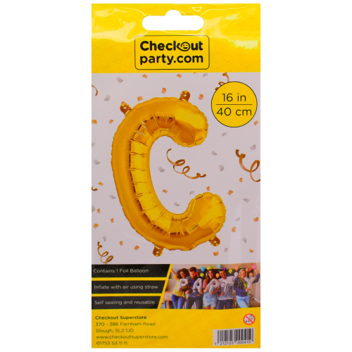 16" Air Gold Balloon -c Checkout