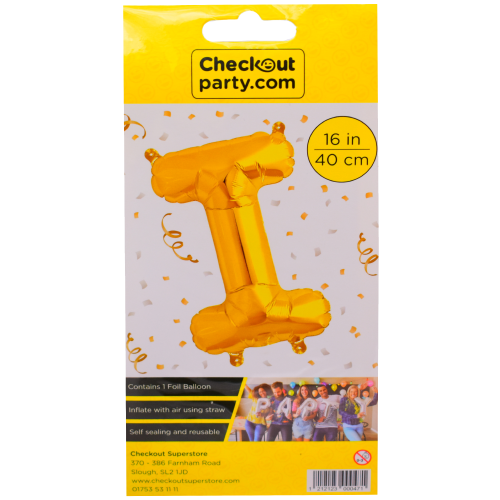 16" Air Gold Balloon -i Checkout