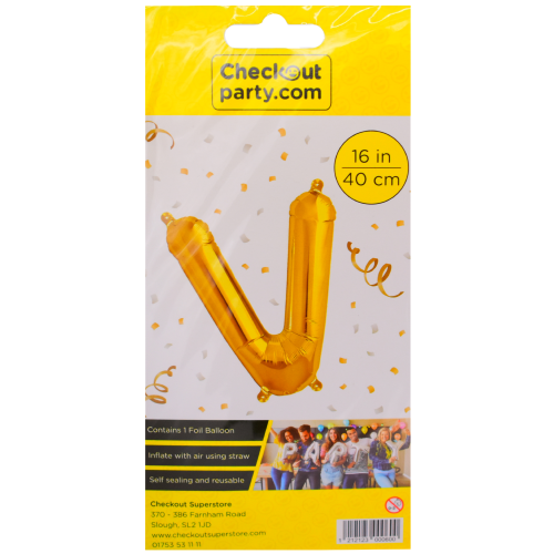 16" Air Gold Balloon -v Checkout