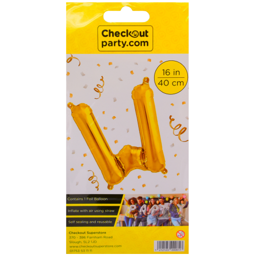 16" Air Gold Balloon -w Checkout