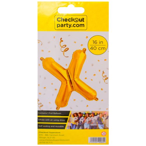 16" Air Gold Balloon -x Checkout