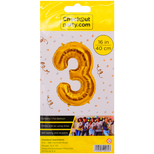 16" Air Gold Balloon -3  Checkout