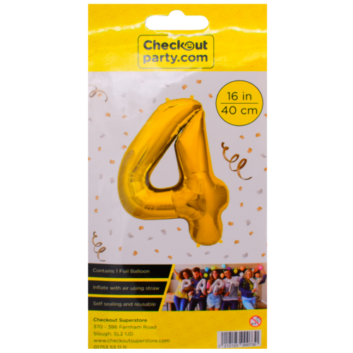 16" Air Gold Balloon -4  Checkout