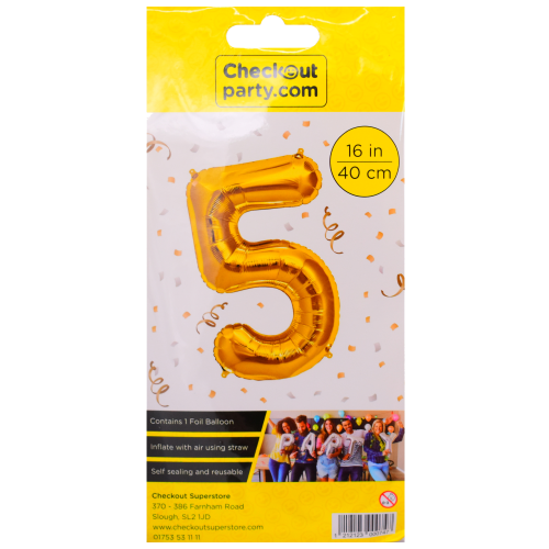 16" Air Gold Balloon -5  Checkout