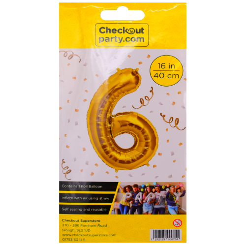16" Air Gold Balloon -6  Checkout