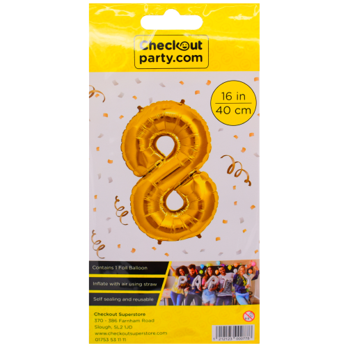 16" Air Gold Balloon -8 Checkout
