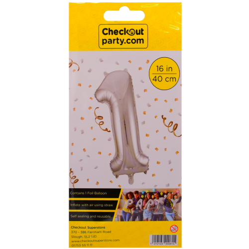 16" Air Silver Balloon- 1 Checkout