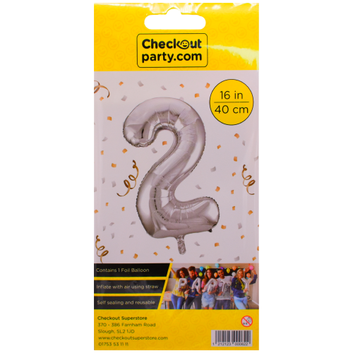 16" Air Silver Balloon- 2 Checkout