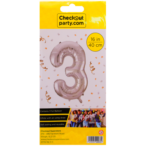 16" Air Silver Balloon- 3 Checkout