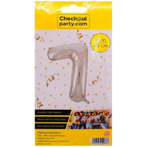 16" Air Silver Balloon- 7 Checkout
