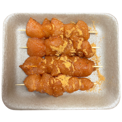 4 Bbq Chicken Kebabs.